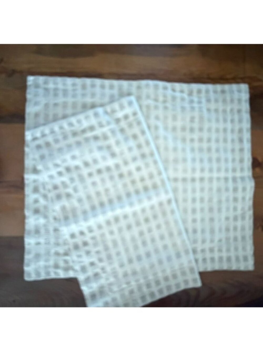 Pair of Coyuchi 100% Undyed Organic Cotton Pillow Shams Undyed 18"x18"